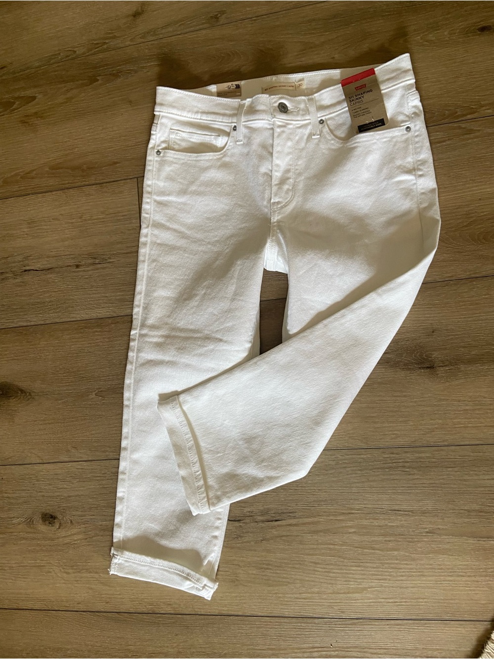 Levi's 311 shaping crop White Slim Straight Women’s Jeans